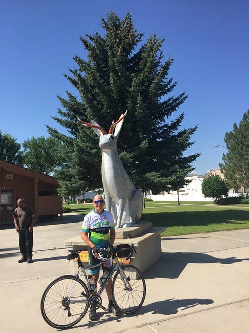 It's a Jackabike and a Jackalope in Lusk, Wyoming.